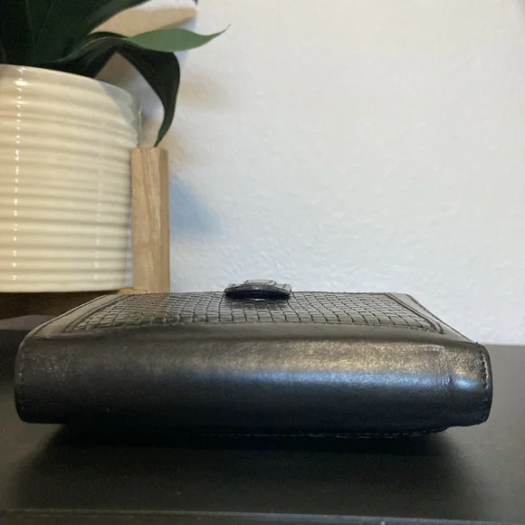 Vintage Coach Black Woven Leather Wallet - Picture 14 of 16